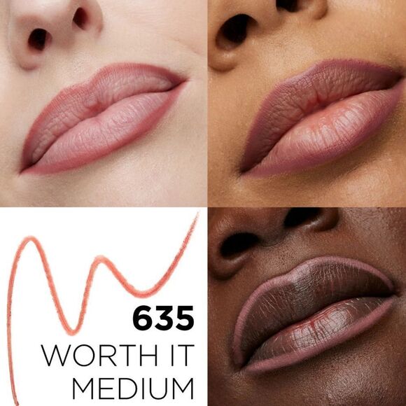 🦋 L’Oréal Worth It Medium Lipstick & Lip Liner New FullSz - Picture 7 of 10